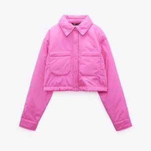 Zara cropped puffer coat